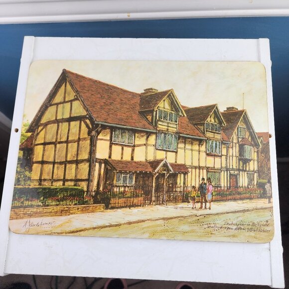 Clover Leaf Set of Four Shakespeare Table Mats England NWT - Picture 3 of 9